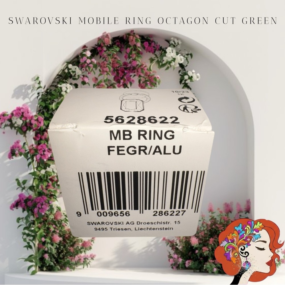 Host Pick Swarovski Green Octagon Mobile Ring - Picture 4 of 9